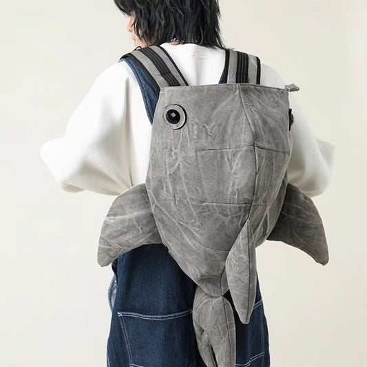 Shark Backpack: Trendy, Large Capacity Unisex Bag