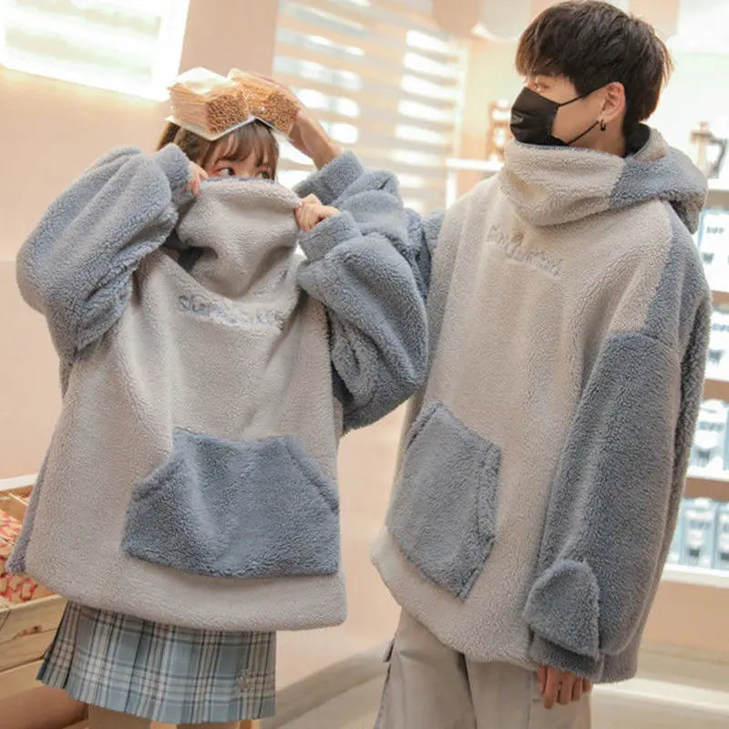 Kawaii Shark Hoodie: Cute, loose, thickened Korean-style coat!