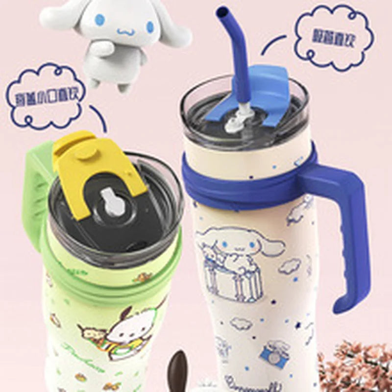 Disney Mary Cat Water Cup: Eco-friendly, 1600ml, with straw!