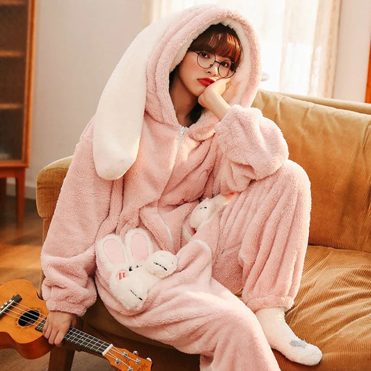 Winter Rabbit Onesie Pajamas