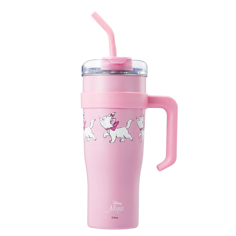 Disney Mary Cat Water Cup: Eco-friendly, 1600ml, with straw!