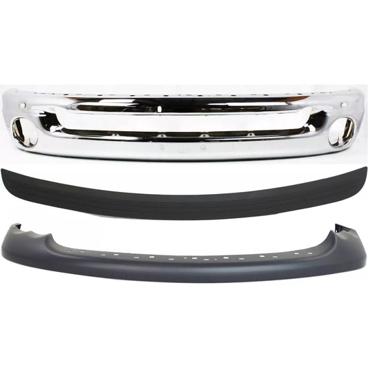 Front Bumper Valance Kit For 2002-2005 Dodge Ram 1500 2003-2005 Ram 2500 Chrome